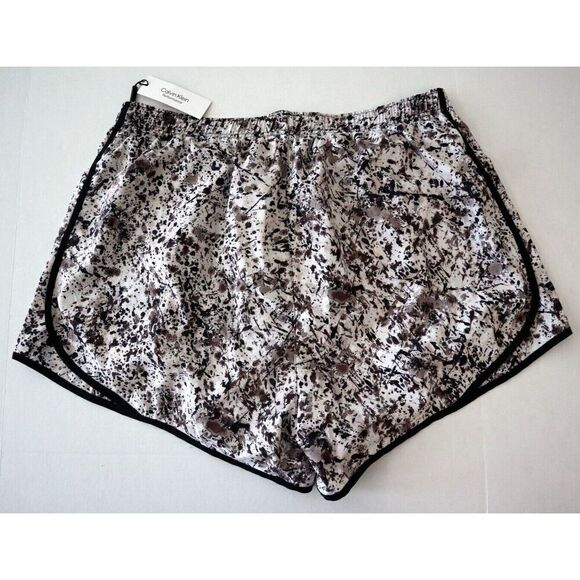 Calvin Klein PF2X8786 Women's Plus Sz 2XL Beige Printed Pull-On Running Shorts - Picture 2 of 9